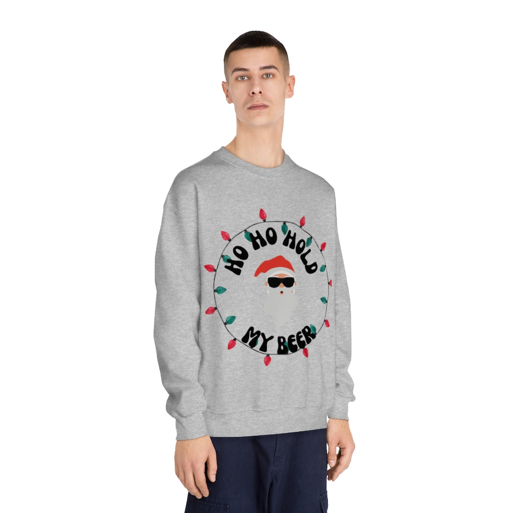 HO HO Hold my beer Unisex DryBlend® Crewneck Sweatshirt