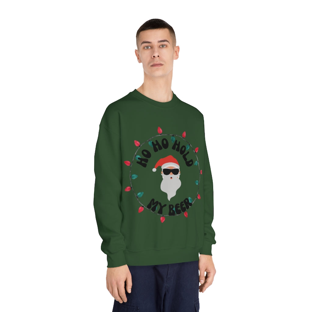 HO HO Hold my beer Unisex DryBlend® Crewneck Sweatshirt